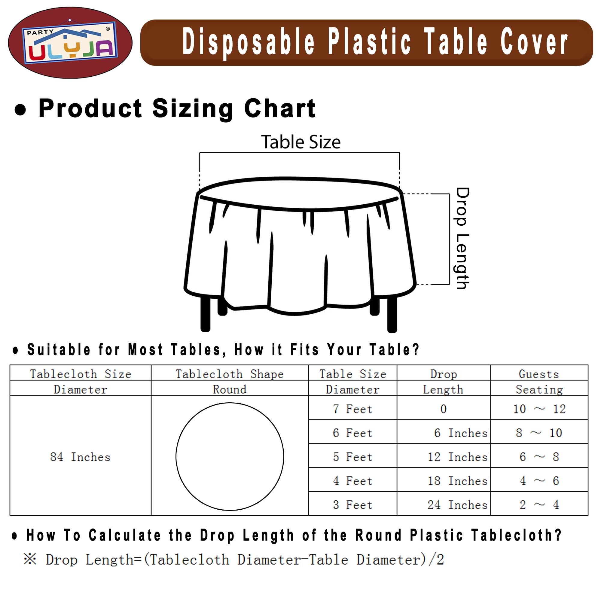 Premium Lime Green Plastic Tablecloths - 3 Pack Disposable Round Table Covers (84 Inches) for Parties, Dining & Kitchen Decor | Waterproof & Easy Clean for Indoor/Outdoor Events