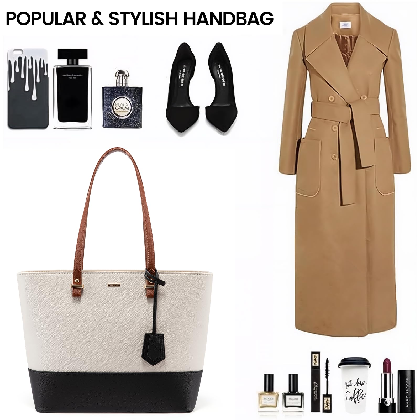LOVEVOOK Women's Fashion Tote Shoulder Bag - Stylish Top Handle Satchel Purse for Work, Travel & Daily Use