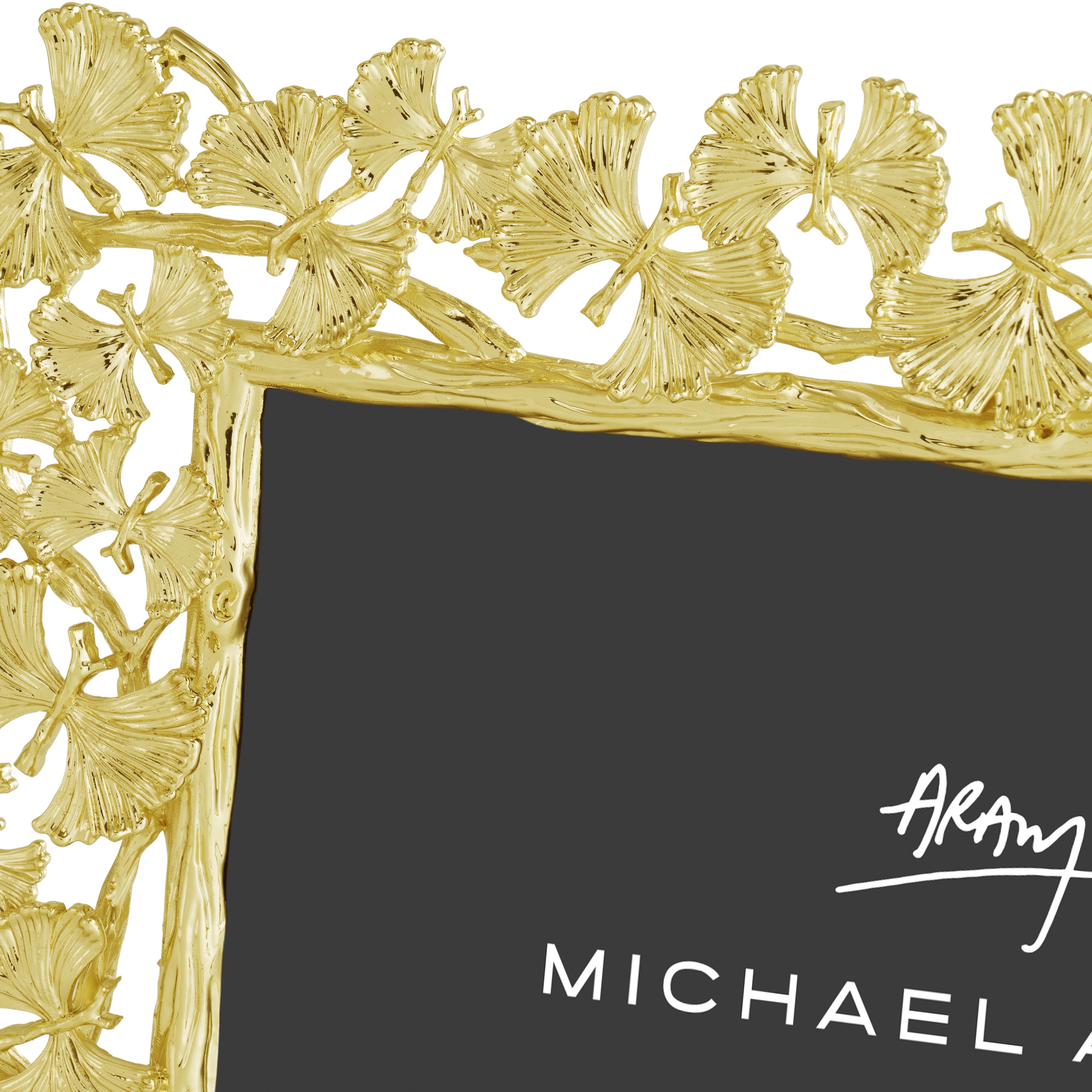 Butterfly Ginkgo Gold Sculpted Photo Frame 4x6 - Elegant Home Decor for Wall Display, Tabletop, and Gift Giving