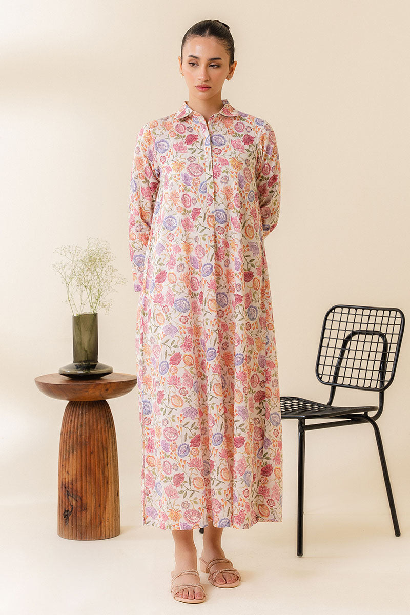 IVORY BLISS 2-Piece Printed Lawn Suit Set - Floral Embroidered Cotton Outfit for Women | Perfect for Summer Parties, Weddings & Casual Wear