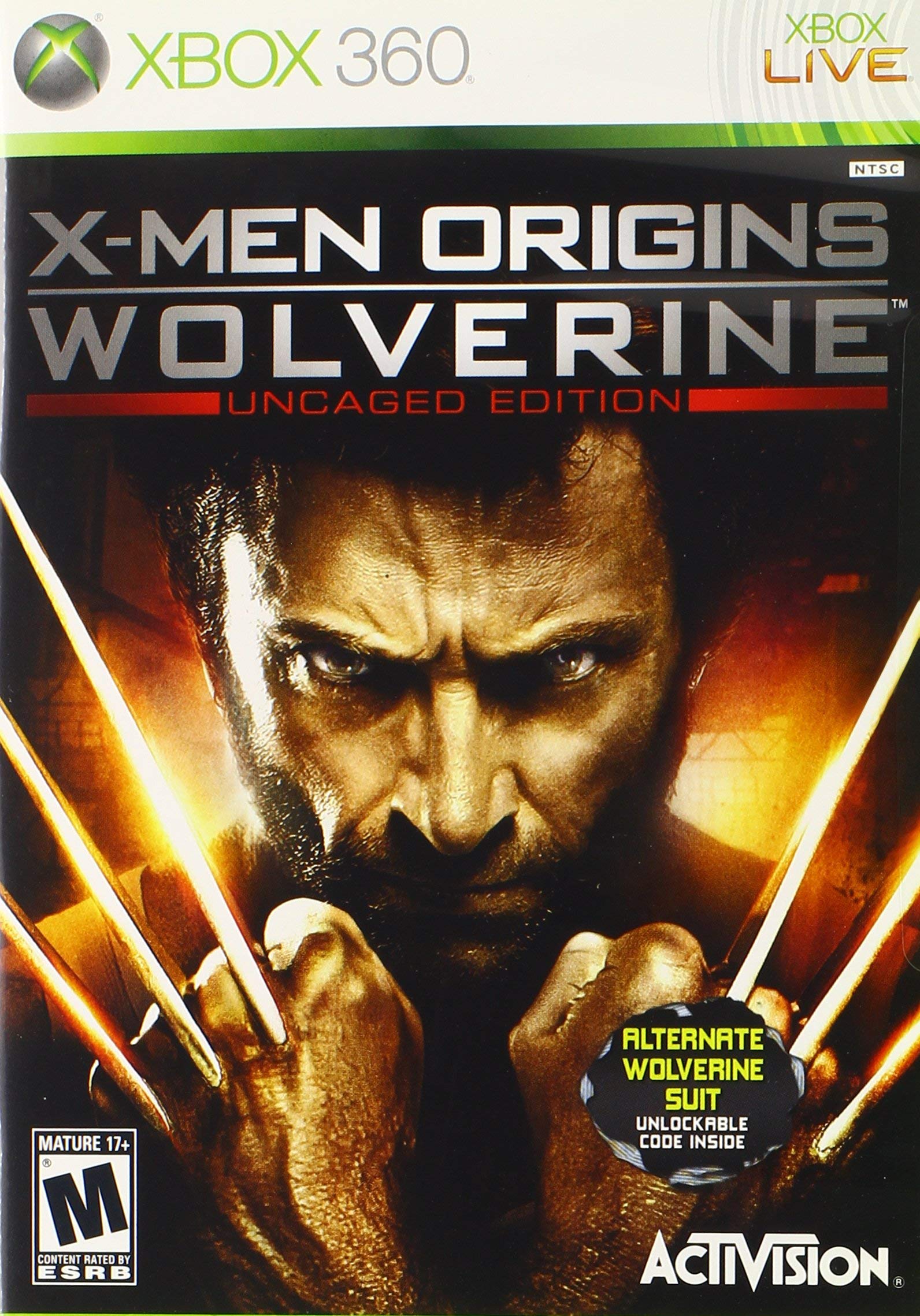Xbox 360 X-Men Origins Wolverine - Uncaged Edition with Exclusive Alternate Wolverine Suit (Renewed) | Action Video Game for Marvel Fans | Perfect for Gaming Nights & Superhero Enthusiasts