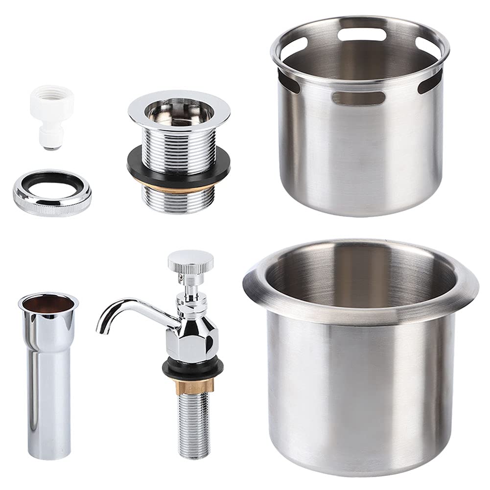 Premium Stainless Steel Coffee Shop Faucet - Commercial Bar Counter Sink Set with Brass Fittings for Kitchen & Washing Equipment | Ideal for Cafes, Restaurants, and Coffee Bars