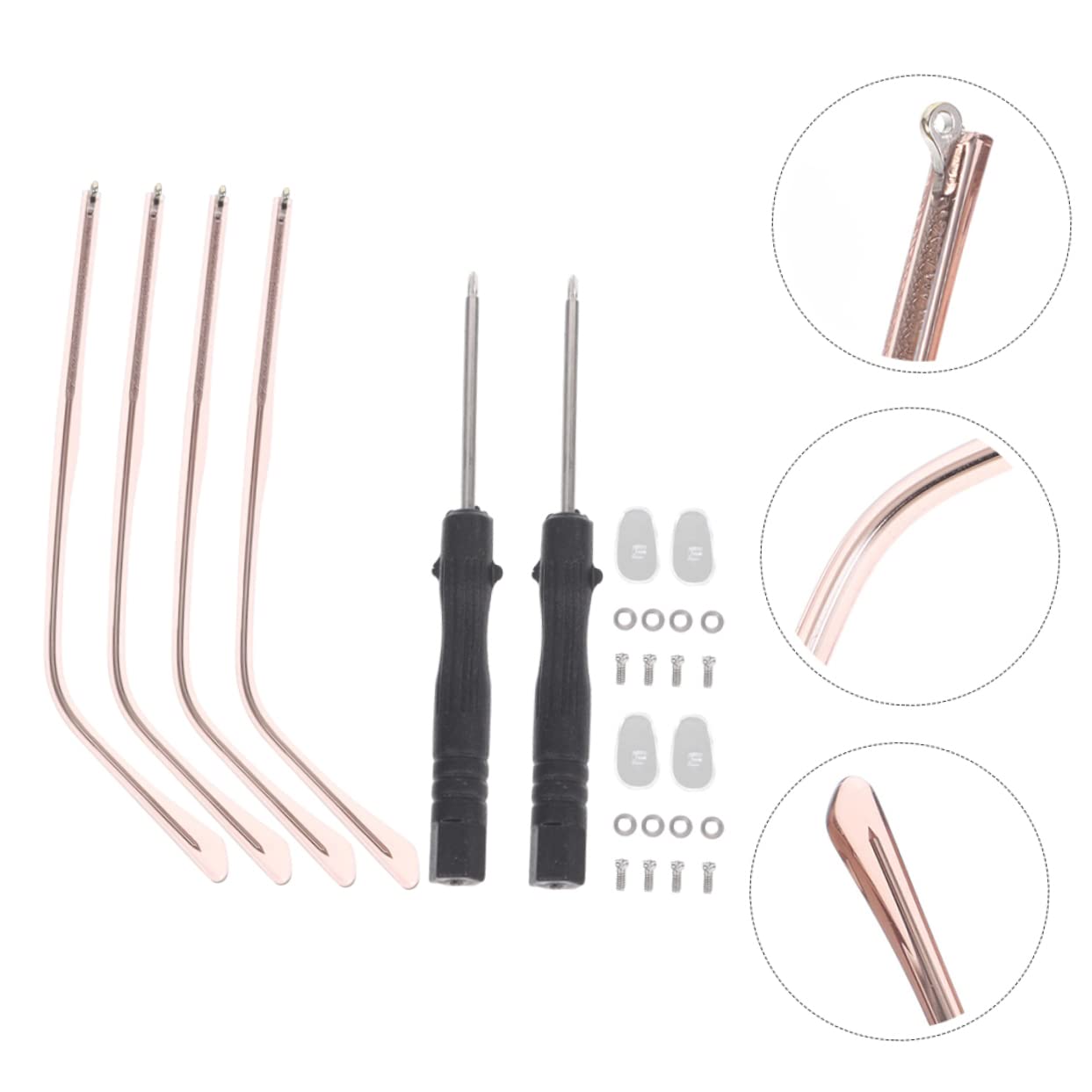 STOBOK 10-Pack Sunglasses Replacement Arms - Metal Temple Legs for Men & Women - Eyewear Repair Kit for Daily Use