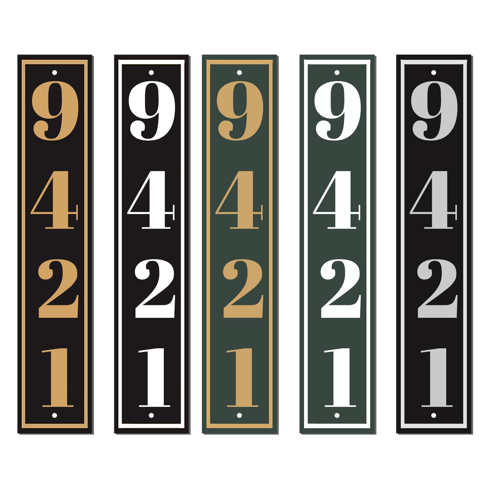 Custom Aluminum Reflective Address Plaque - Personalized Horizontal House Number Sign for Mailbox, Door & Street - Durable Outdoor Address Marker for Home & Business Use