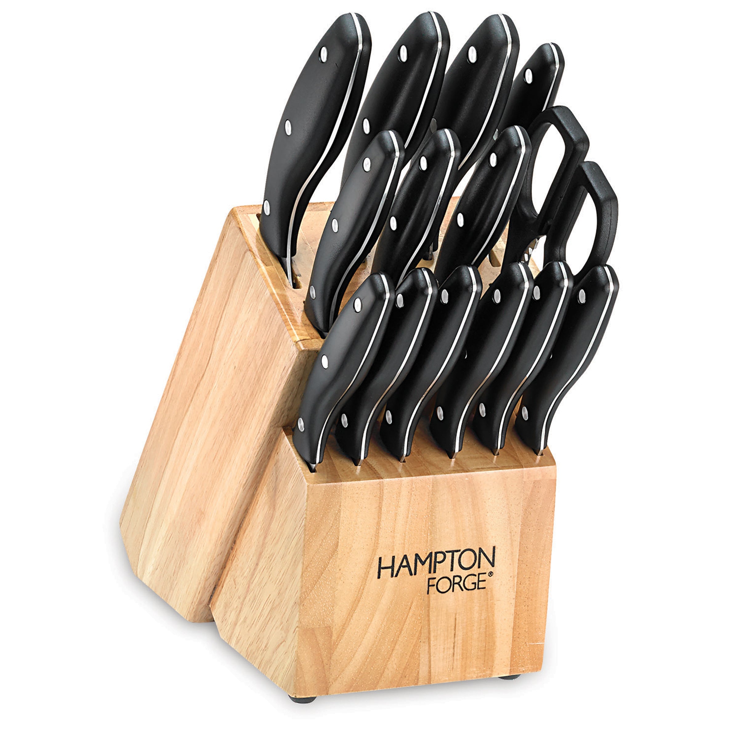 Premium 15-Piece Cutlery Block Set - High-Quality Stainless Steel Knives with Wooden Storage Block - Perfect for Kitchen, Home, and Gifting
