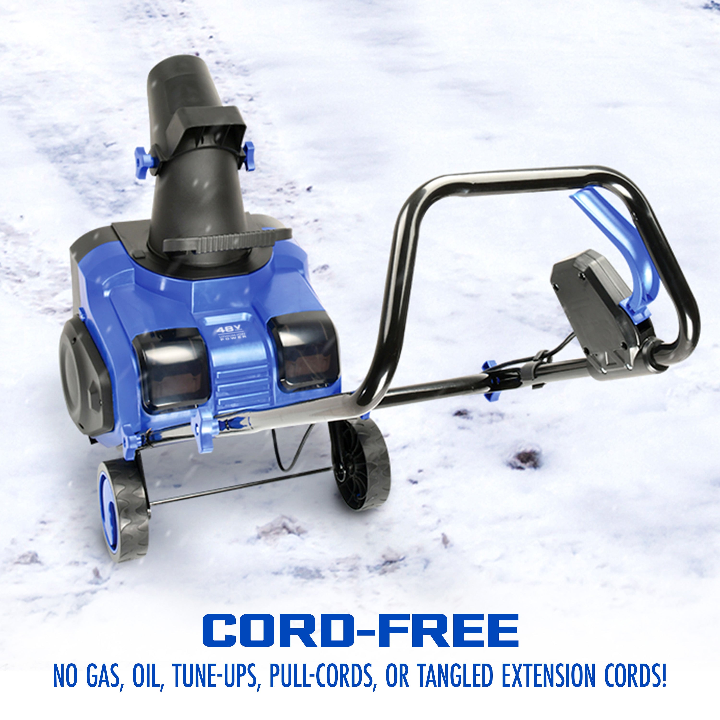 24V X2 SB15 CT 48 Volt IONMAX Cordless Snow Blower Kit by Snow Joe | 15-Inch Electric Snow Blower | Tool Only | Perfect for Driveways & Walkways