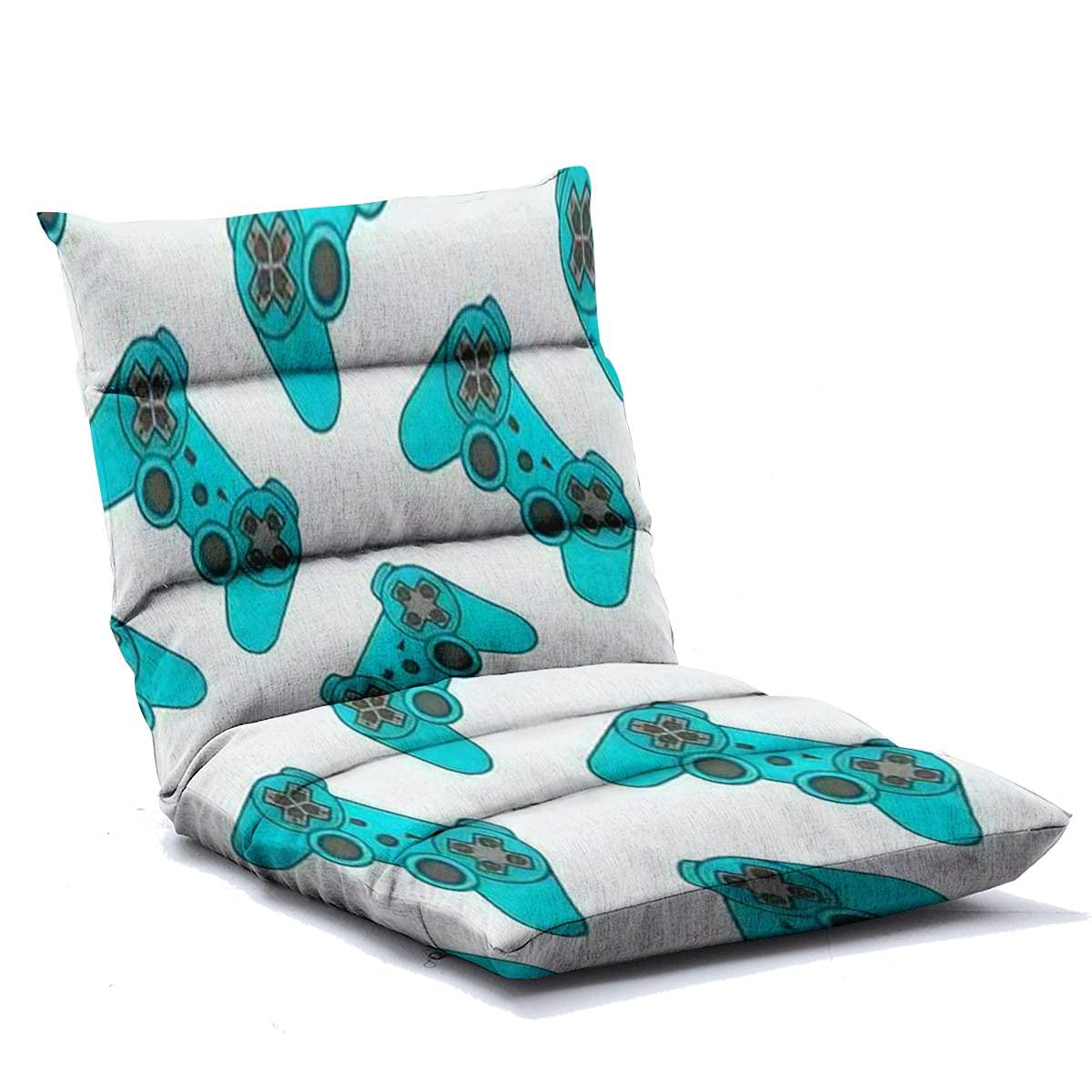 Adjustable 6-Position Memory Foam Floor Lounger - Foldable Gaming Chair for Kids & Adults - Perfect for Video Games, Reading & Watching TV - Ergonomic Floor Sofa with Seamless Pattern Background - Ideal for Living Room, Bedroom & Game Room Relaxation