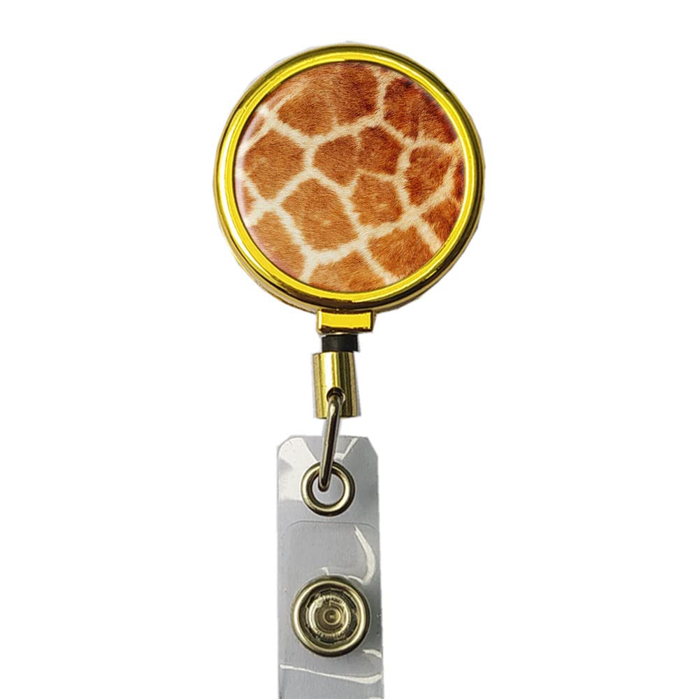 Personalized Gold ID Badge Holder with Lanyard & Clip for Work Security