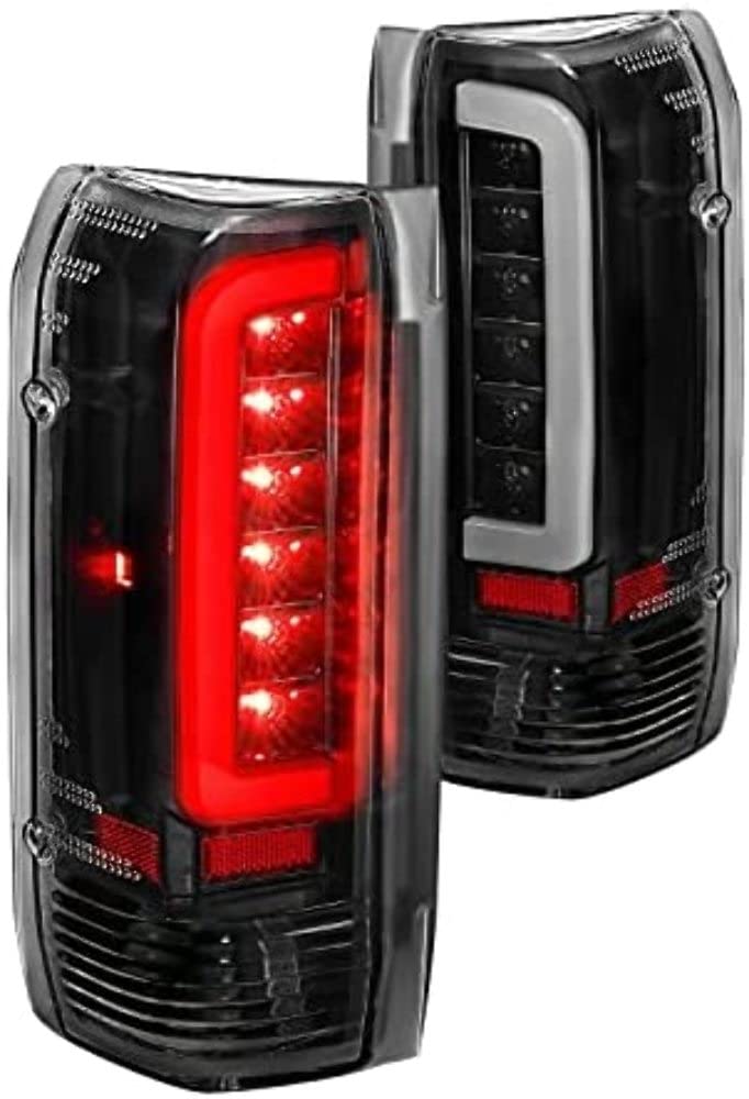 ANZO (311350) 1987-1996 Ford F-150 LED Taillights - Black Housing with Clear Lens (Pair) | High Visibility & Durable Replacement for F150 Pickup Truck | Perfect for Night Driving & Off-Road Adventures