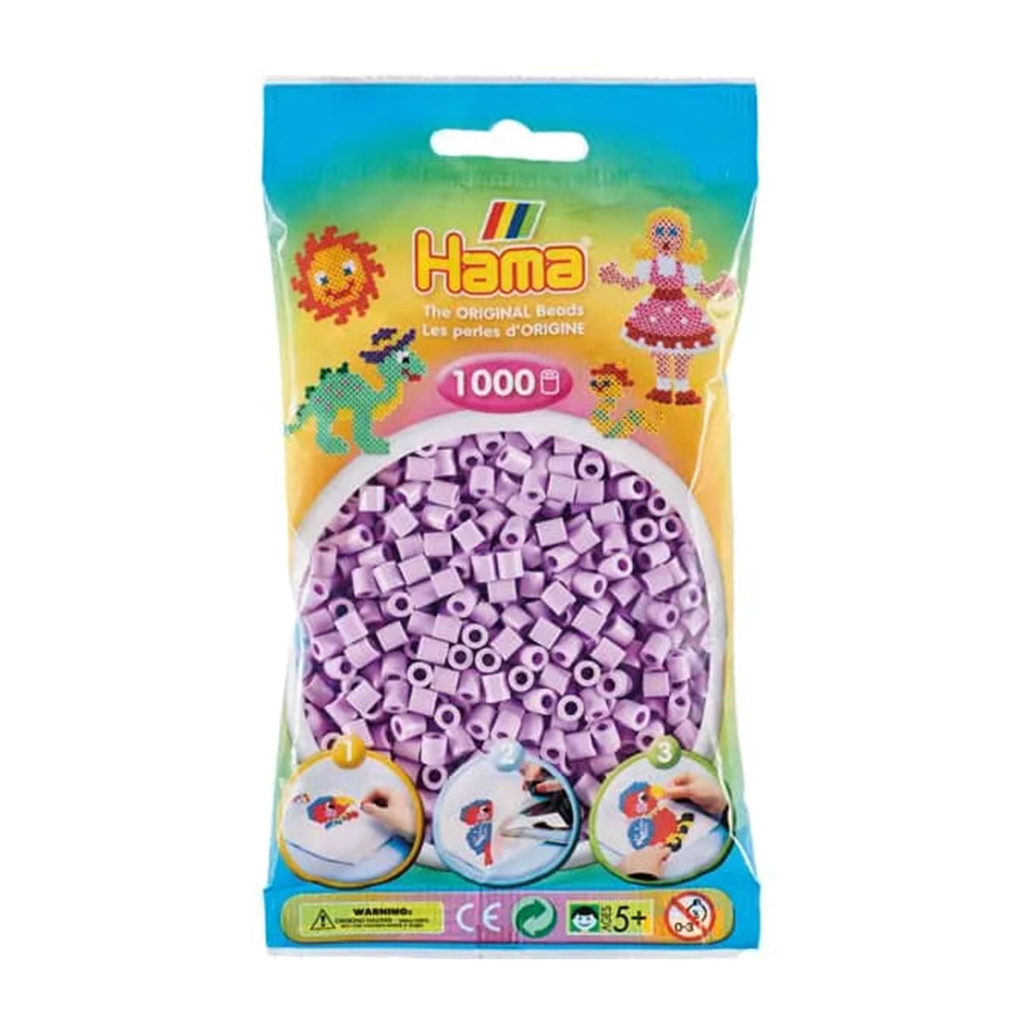 1,000 Pack Hama Midi Beads Pastel Lilac - DIY Craft Beads for Kids, Perler Beads for Creative Art Projects, Perfect for Jewelry Making & Home Decor