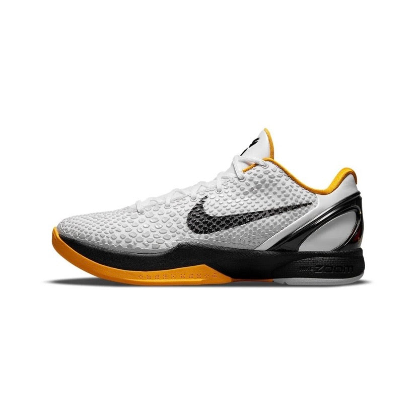 Nike Kobe 6 Protro Playoff Basketball Shoes - White Del Sol Colorway | High-Performance Court Sneakers for Men's Basketball Games & Training