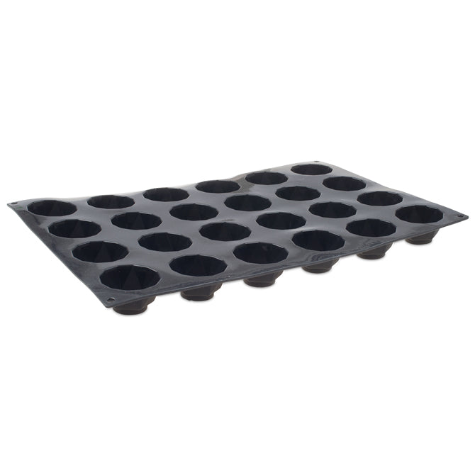 Flexipat Diamond Silicone Baking Mat - 24 Cavity Molds for Cupcakes, Muffins, Brownies & More | Perfect for Home Baking, Party Treats & Holiday Desserts