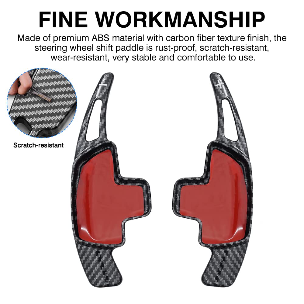 Carbon Fiber Steering Wheel Paddle Shifter Extensions for Mercedes Benz B/C/GLA/GLC/GLE/S Class - 2PCs Upgrade Accessories for Enhanced Driving Performance & Sporty Look