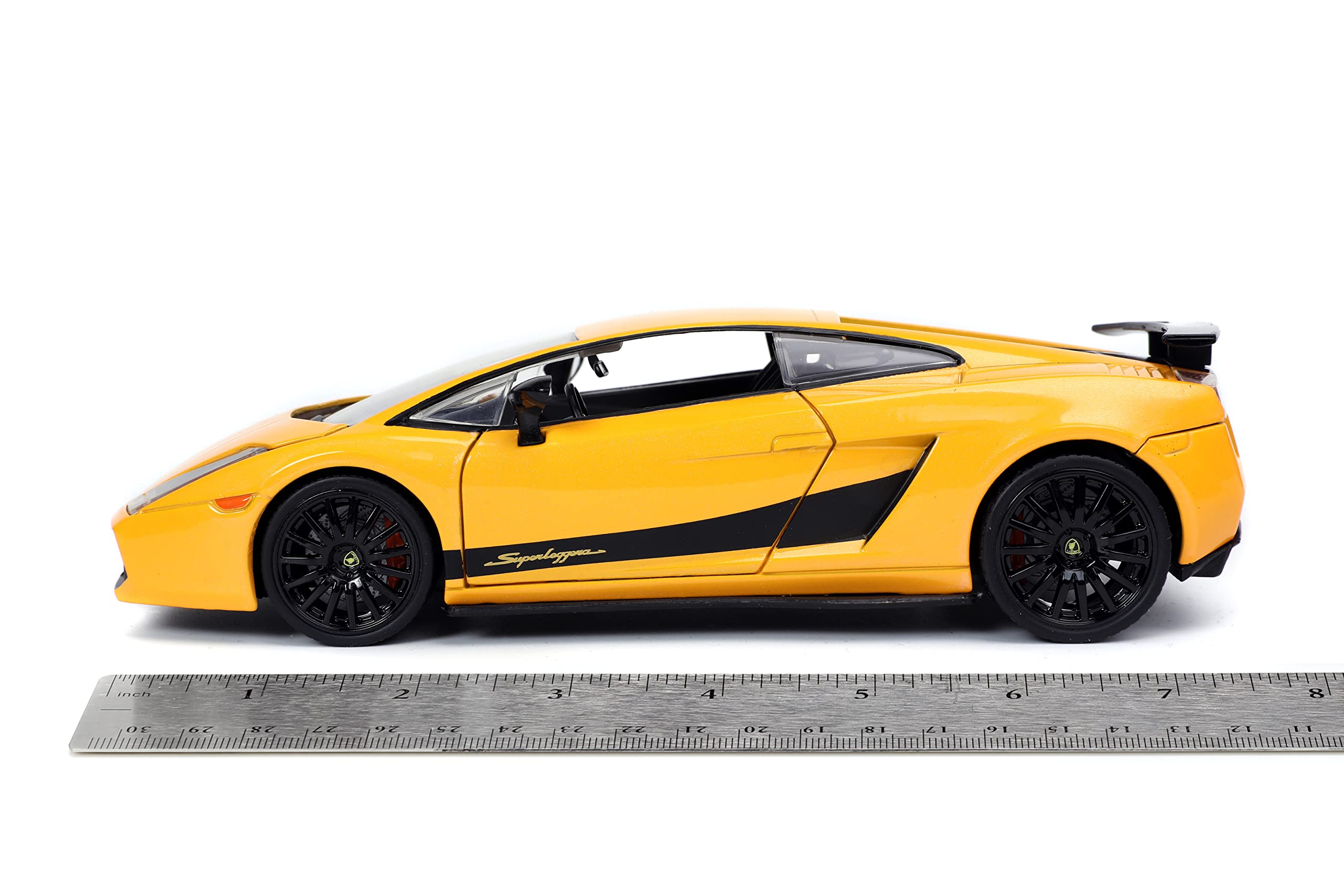 Jada Toys Fast & Furious 1:24 Scale Lamborghini Gallardo Superleggera Die-Cast Model Car - Yellow Collectible Toy for Kids & Adults - Perfect for Display, Gift Giving & Movie Fans Collection