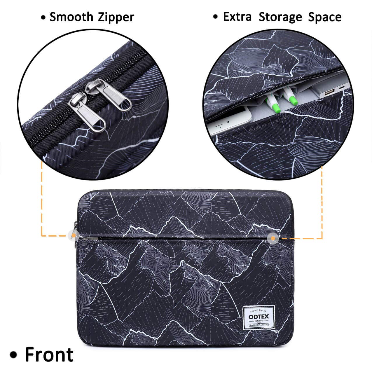 Premium 13-14 Inch Laptop Sleeve Bag with Small Accessory Case - Compatible with MacBook Air, MacBook Pro, Chromebook & Surface Book - Waterproof & Shockproof Protective Cover for Work, Travel & School Use