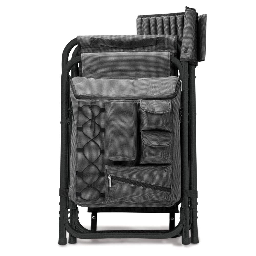 Iowa Hawkeyes NCAA Portable Camping Chair with Side Table & Soft Cooler - Lightweight Folding Beach Chair for Adults - Outdoor Lawn Chair for Picnics, Tailgating, and Backyard Relaxation