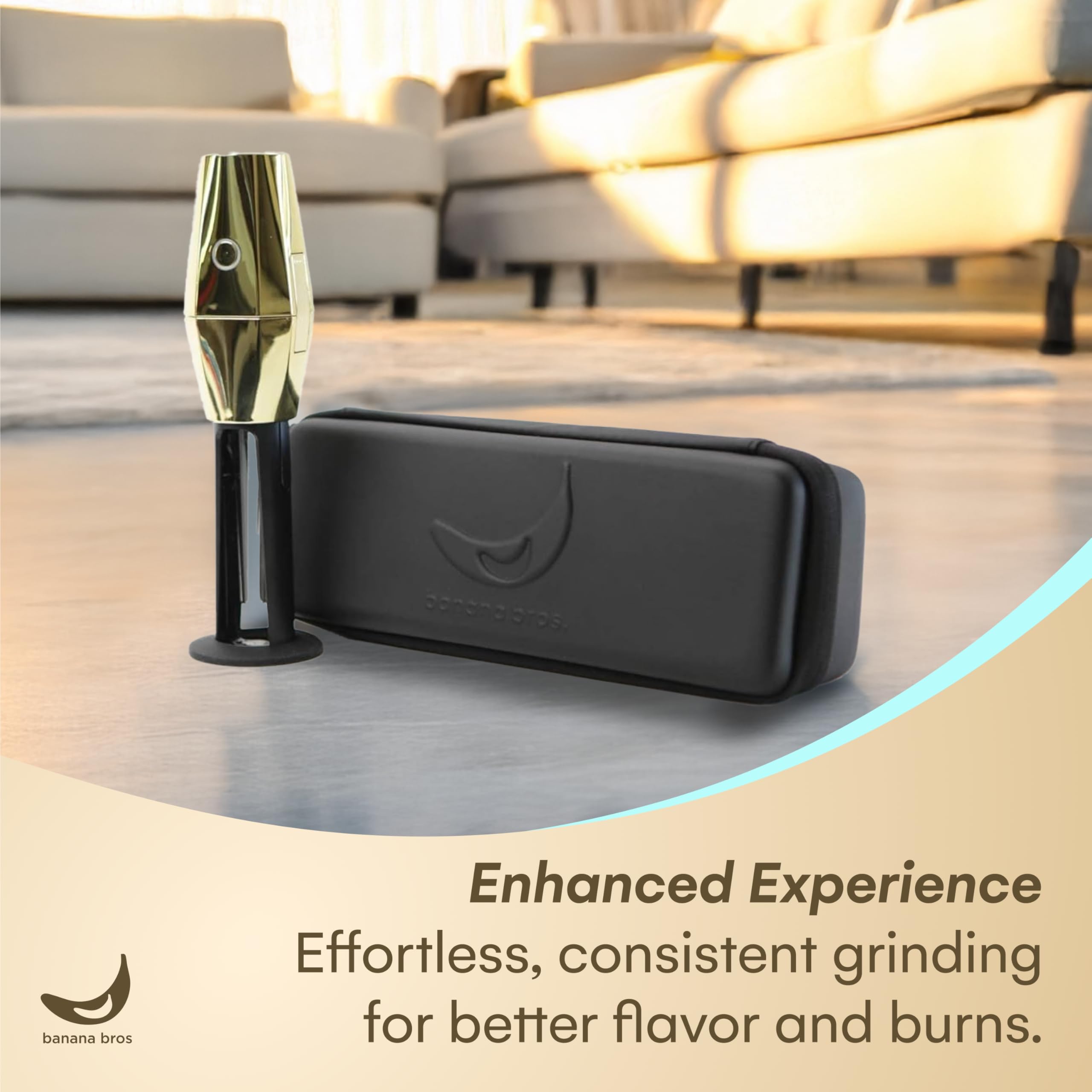 Premium Electric Smart Herb & Spice Grinder - OTTO Automatic Grinder by Banana Bros with Pollen Catcher & Travel Case - Perfect for Kitchen, Camping & On-the-Go Use