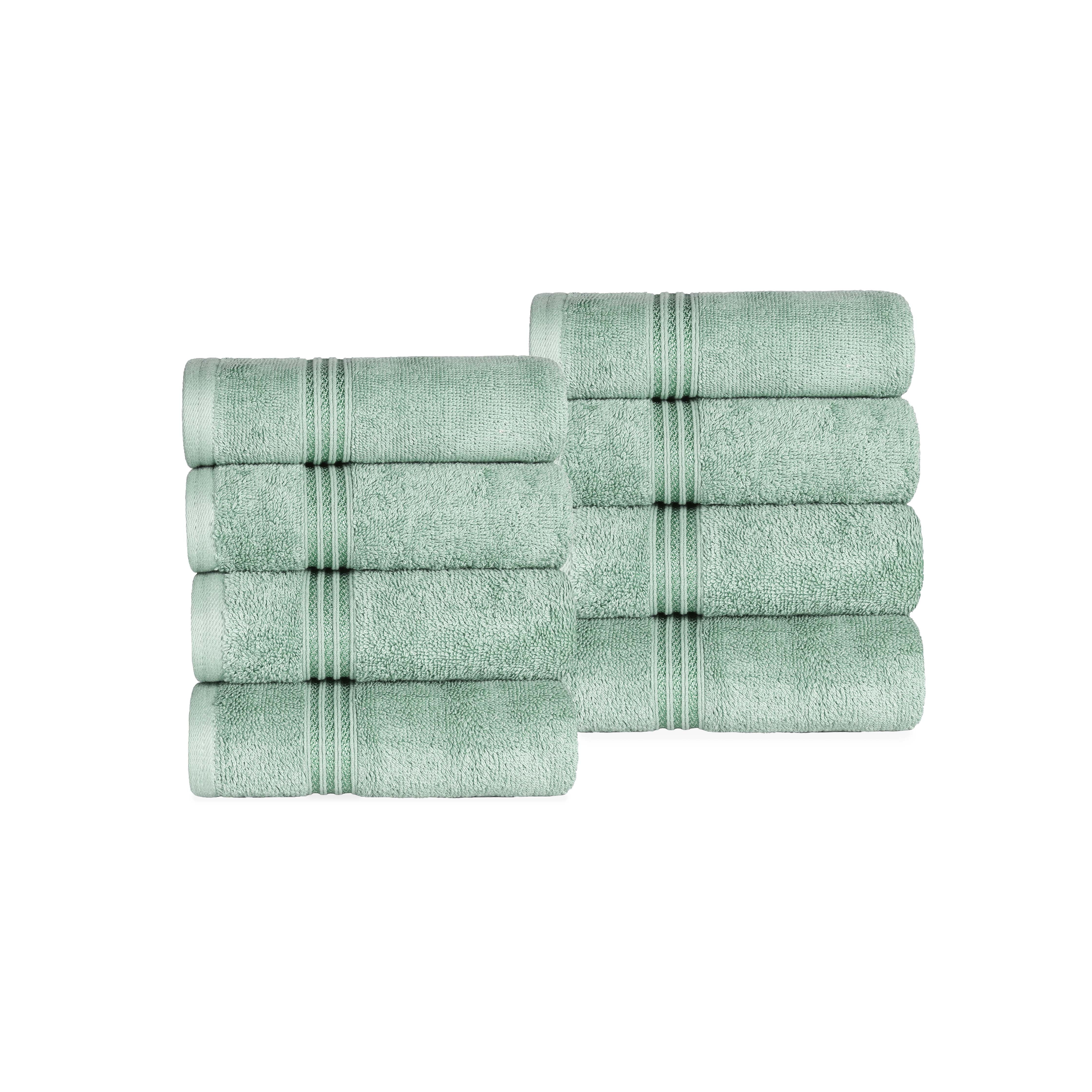 Premium Egyptian Cotton Hand Towels - Ultra Soft & Highly Absorbent Bath Towel Set of 8 for Bathroom, Spa & Guest Use