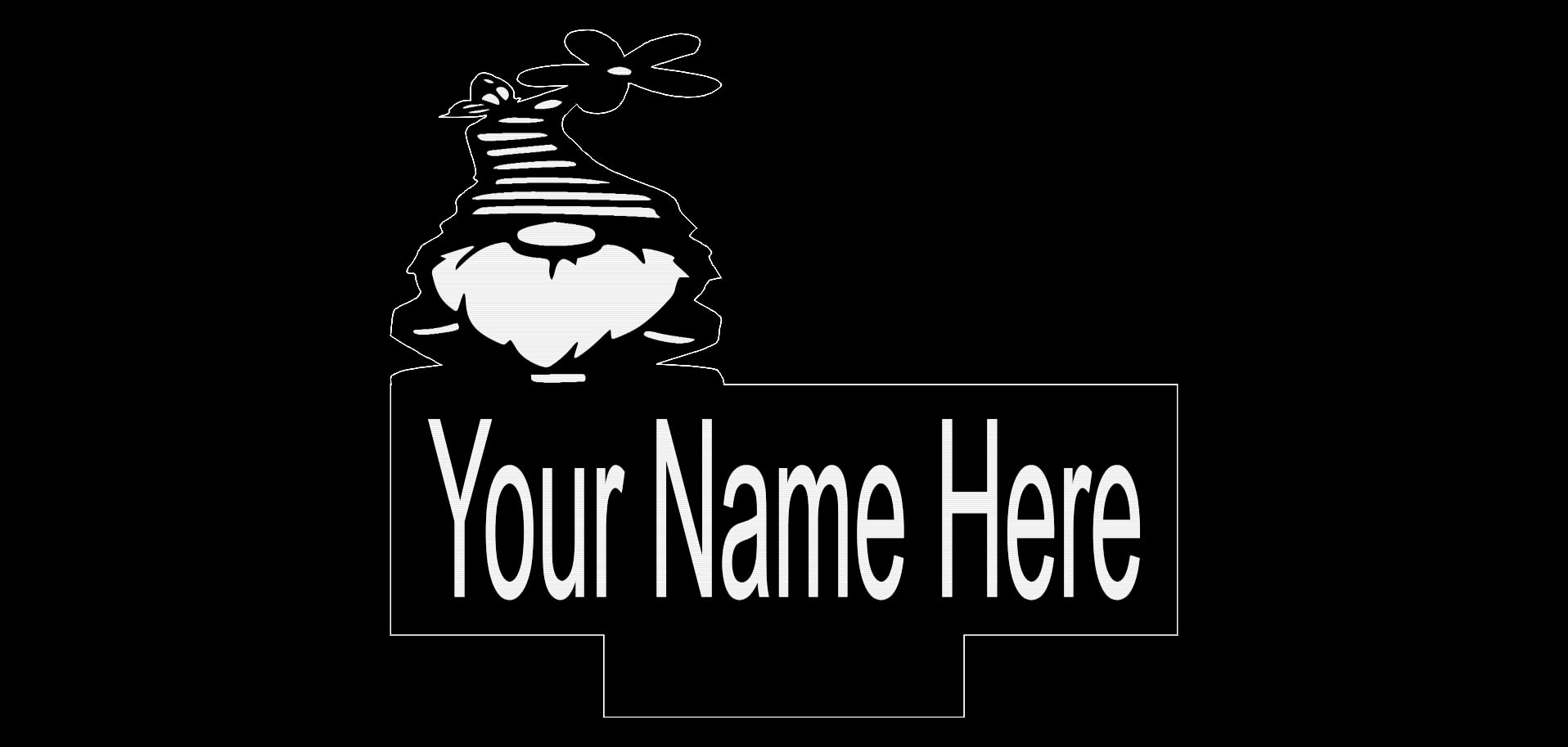 Custom LED Acrylic Name Plate for Office Desk - Personalized 5