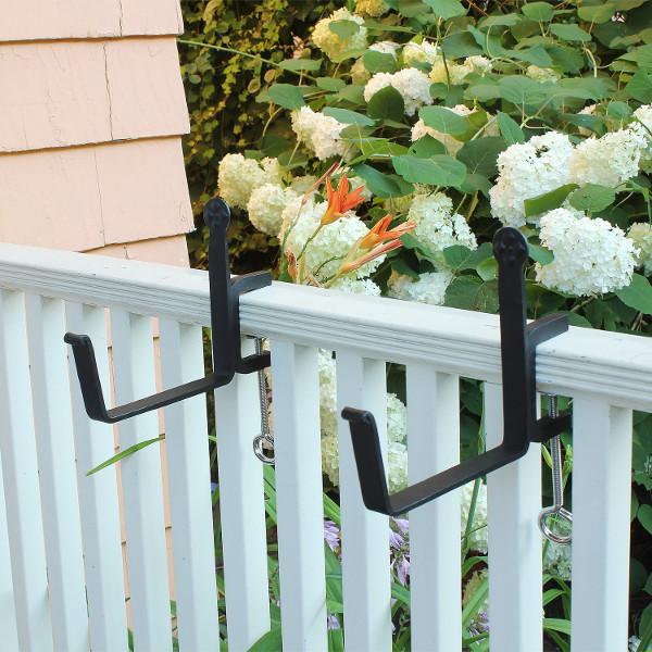 Sturdy Clamp-On Flower Box Brackets for Balcony & Window - Heavy Duty Plant Hanger for Outdoor & Indoor Gardening
