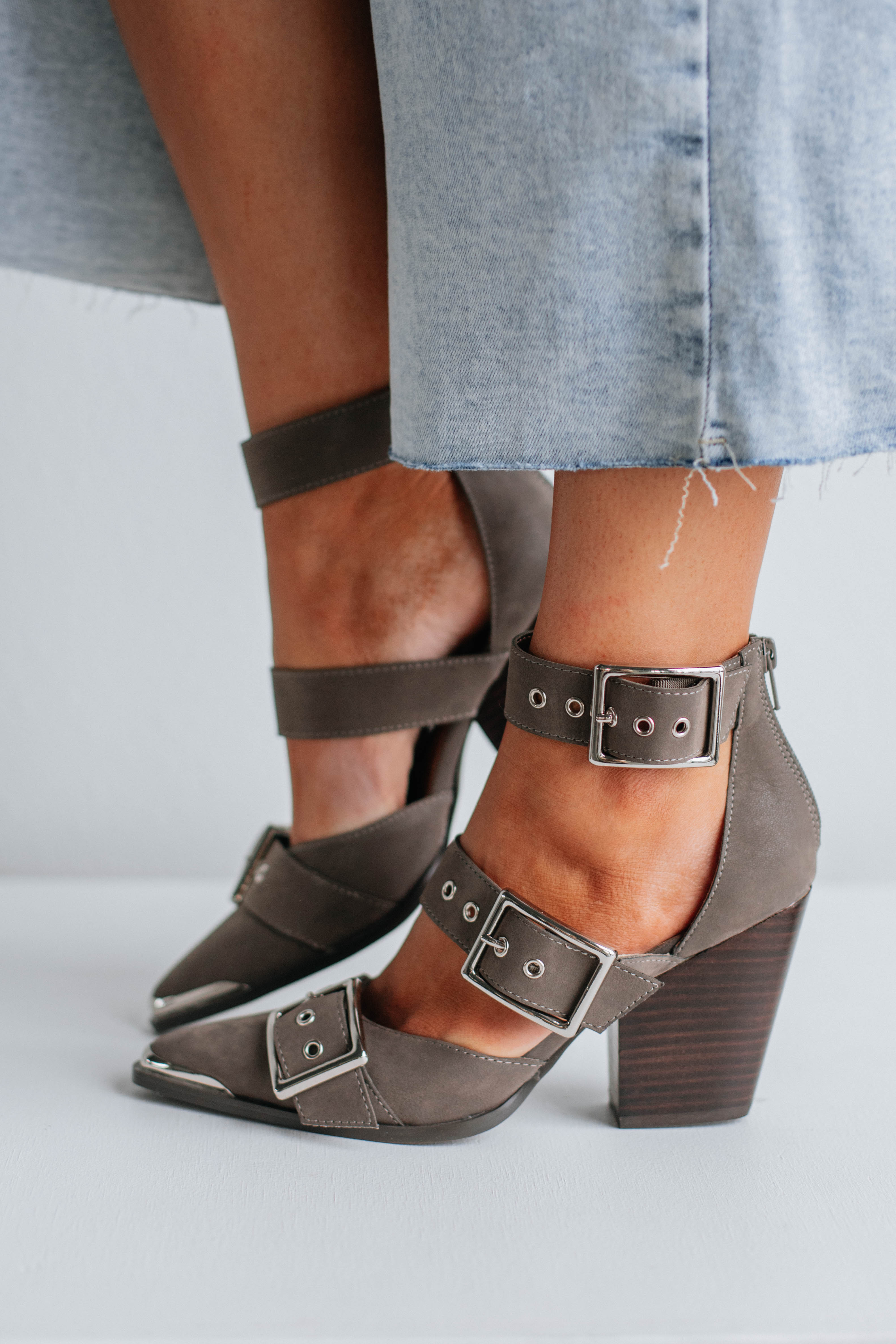 Elegant Charcoal High Heels for Women - Comfortable Stiletto Pumps for Office, Party & Evening Wear