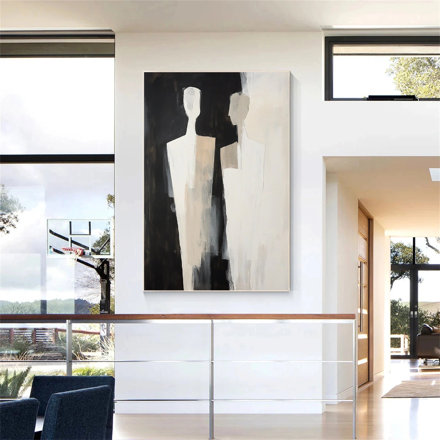 Contemporary Abstract Minimalist Wall Art Painting - Modern Home Decor for Living Room, Bedroom & Office | #CW004