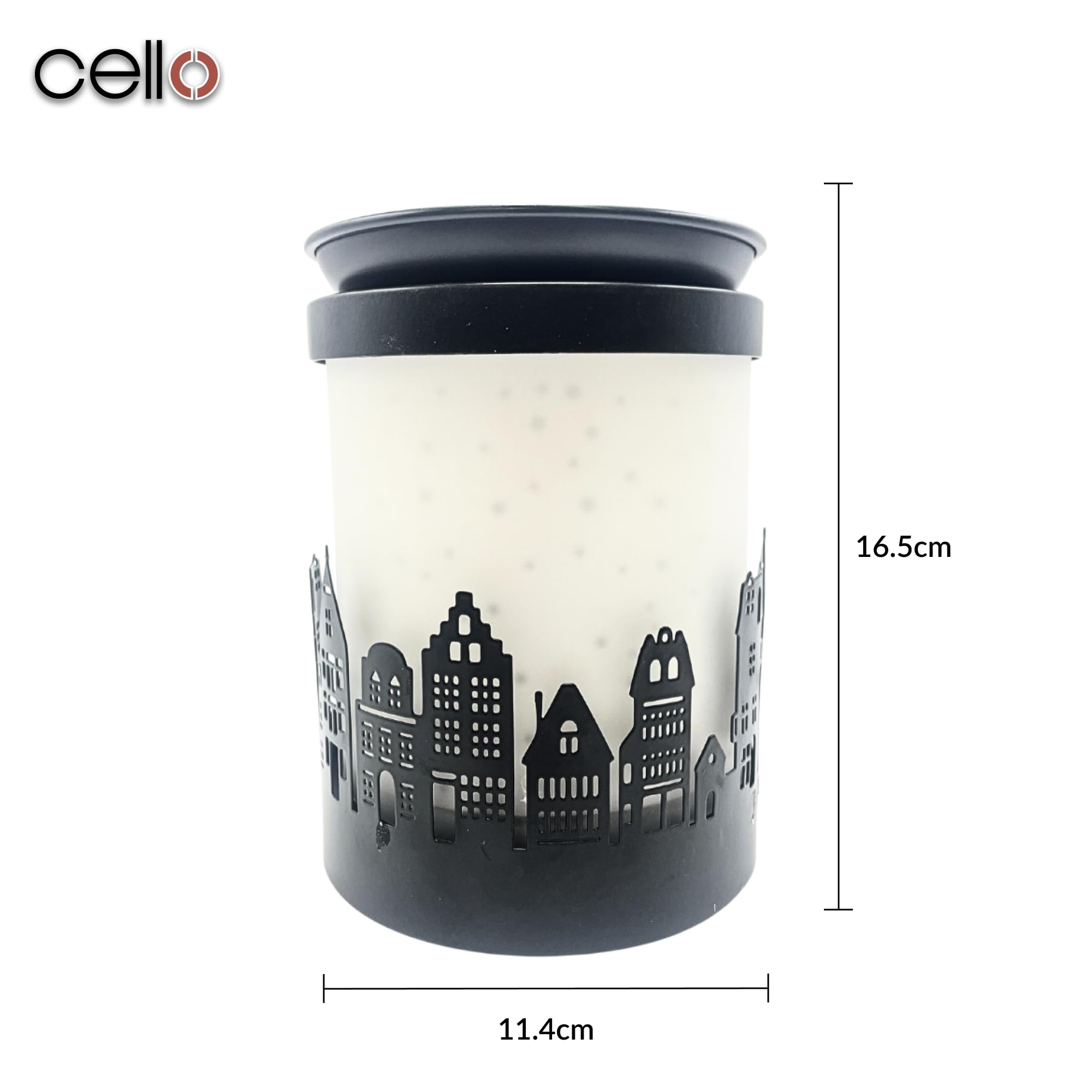 Premium Cello City Northern Lights Electric Wax Melt Burner - Aromatherapy & Home Fragrance for Relaxation, Spa, Yoga, and Meditation