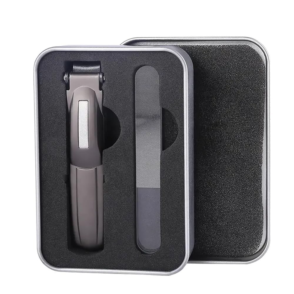 amiciCare Professional Nail Clipper Set - Automatic Nail Collector, Nail Cutter & Polisher with File | Perfect for Home, Travel & Salon Manicures