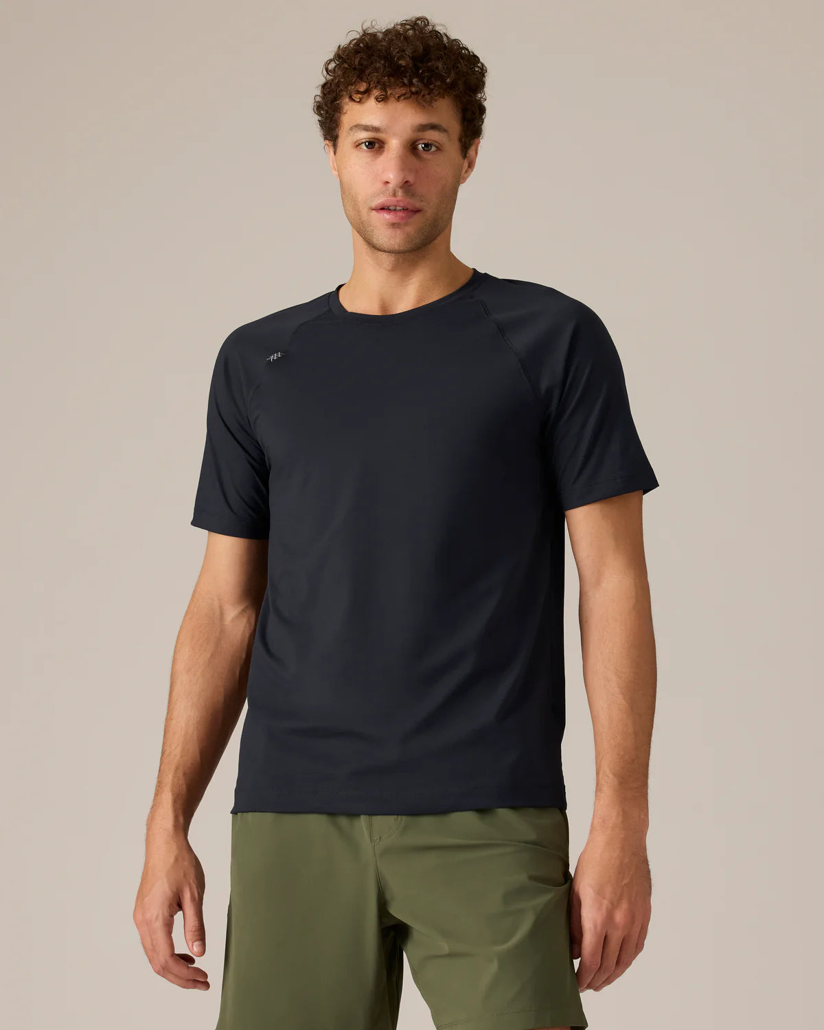 Rhone Men's Reign Trim Fit T-Shirt - Moisture Wicking, Breathable & Lightweight Workout Shirt for Gym, Running & Training - Black