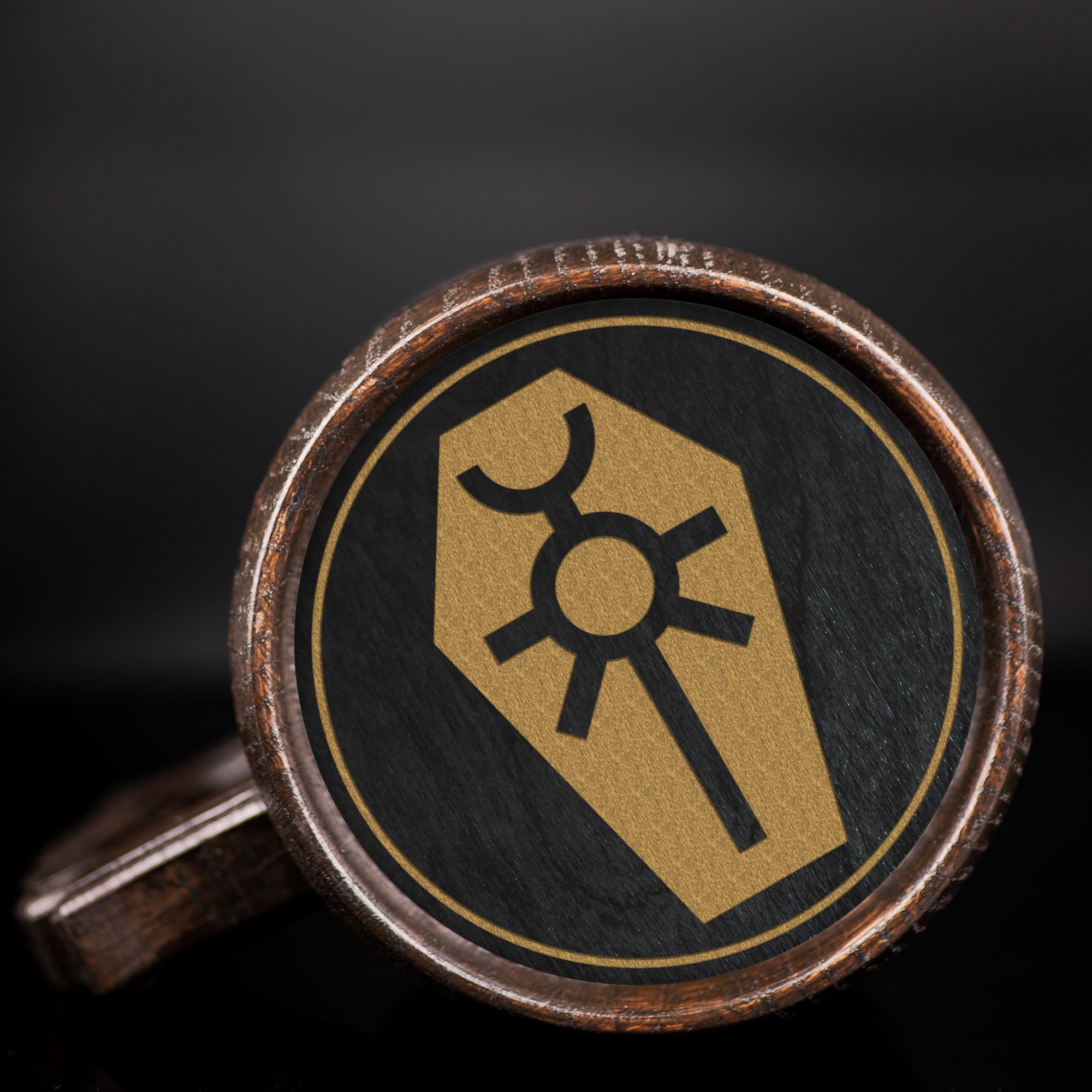 40K Necrons Custom Beer Mug - Personalized Wooden Tankard Stein for Gamers & Geeks - Unique Anniversary, Birthday, Father's Day & Wedding Gift for Men, Him, Dad - Perfect for Gaming Parties, Home Bars & Sci-Fi Collectors