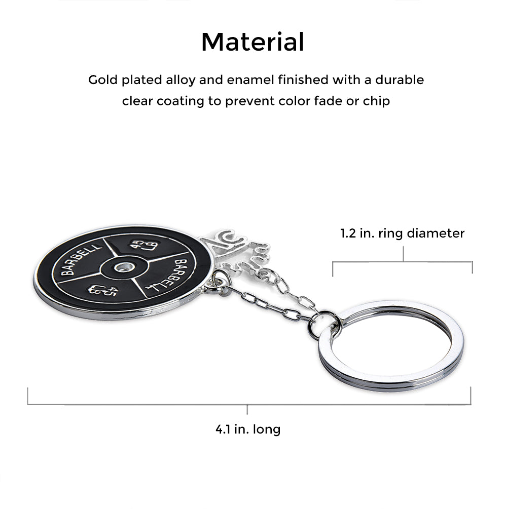Barbell Keychain - Gym Keychain for Weightlifters & Fitness Enthusiasts - Perfect for Gym Bags, Workout Gear & Fitness Gifts