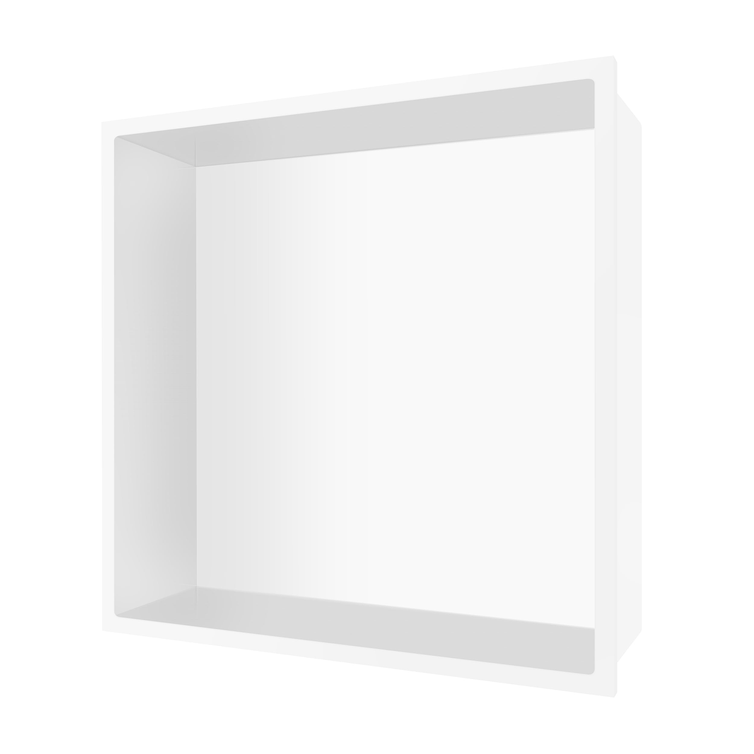 12x12 White Shower Niche Insert - No Tile Needed, Recessed Bathroom Wall Storage for Shower & Bath - Easy Over Mount Installation | Perfect for Modern Bathroom Renovations & Space-Saving Solutions