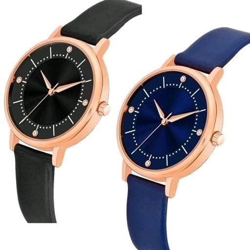 Stylish Ethnic Designer Leather Belt Analog Watches for Women & Girls - SR-795 AT-7951 (Pack of 2) | Perfect for Casual Wear, Office, and Special Occasions