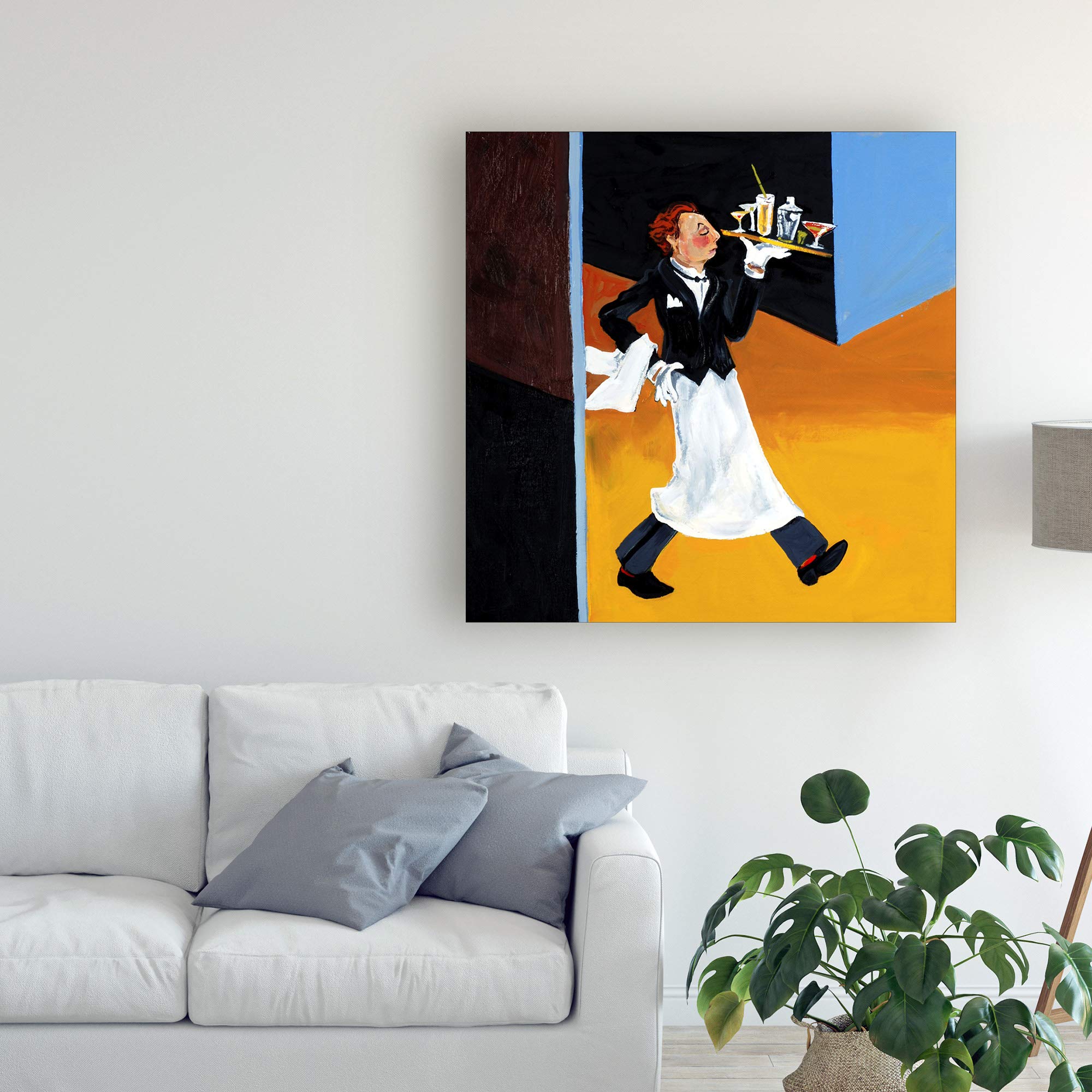 Patricia A. Reed Cocktail Garcon Art Print - 18x18 Inch Modern Wall Decor for Living Room, Bar & Office | Trademark Fine Art Collection