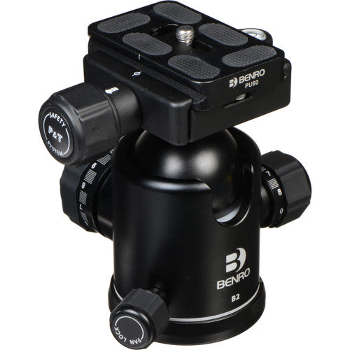 Benro B2 Triple Action Ball Head for DSLR Cameras - 360° Panoramic Rotation, Heavy Duty Tripod Mount - Perfect for Photography, Videography & Travel
