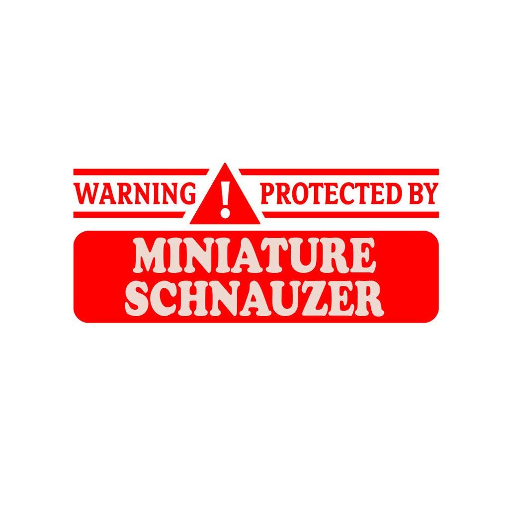 Miniature Schnauzer Car & Laptop Decal Sticker - Funny Dog Warning Vinyl Wall Art for Home, Office, Car Window - Perfect for Pet Lovers & Dog Owners