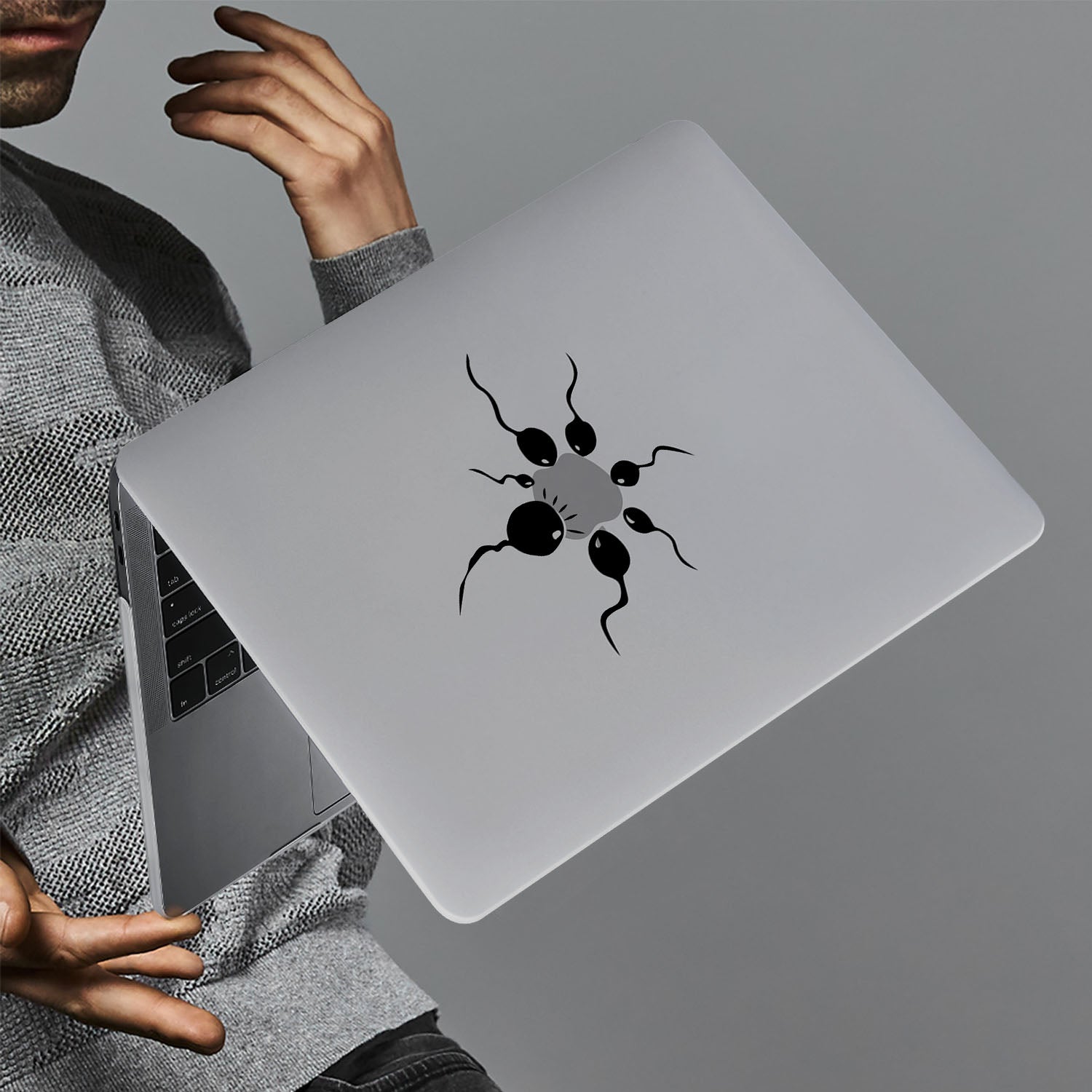 Funny MacBook Case with Apple Logo Design - Durable & Stylish Laptop Cover for MacBook Air/Pro - Perfect for Work, School & Travel