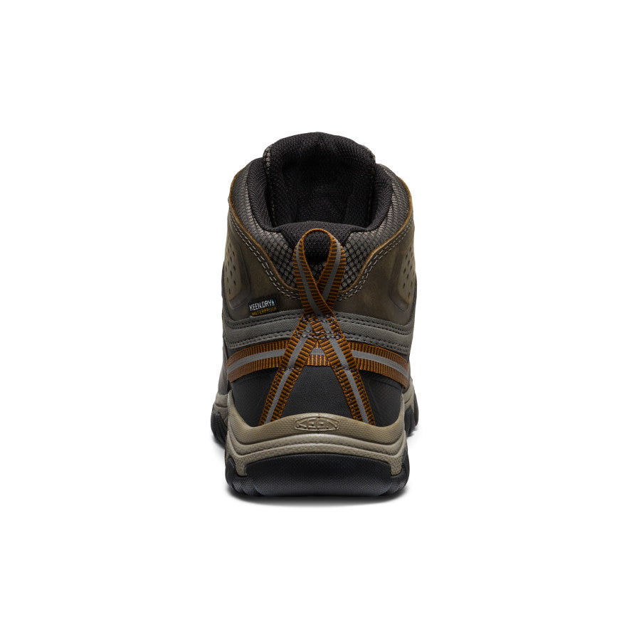 Men's KEEN Targhee III Waterproof Hiking Boots - Wide Mid Cut for Comfort & Support | Black Olive/Golden Brown | Perfect for Outdoor Adventures & Trail Hiking