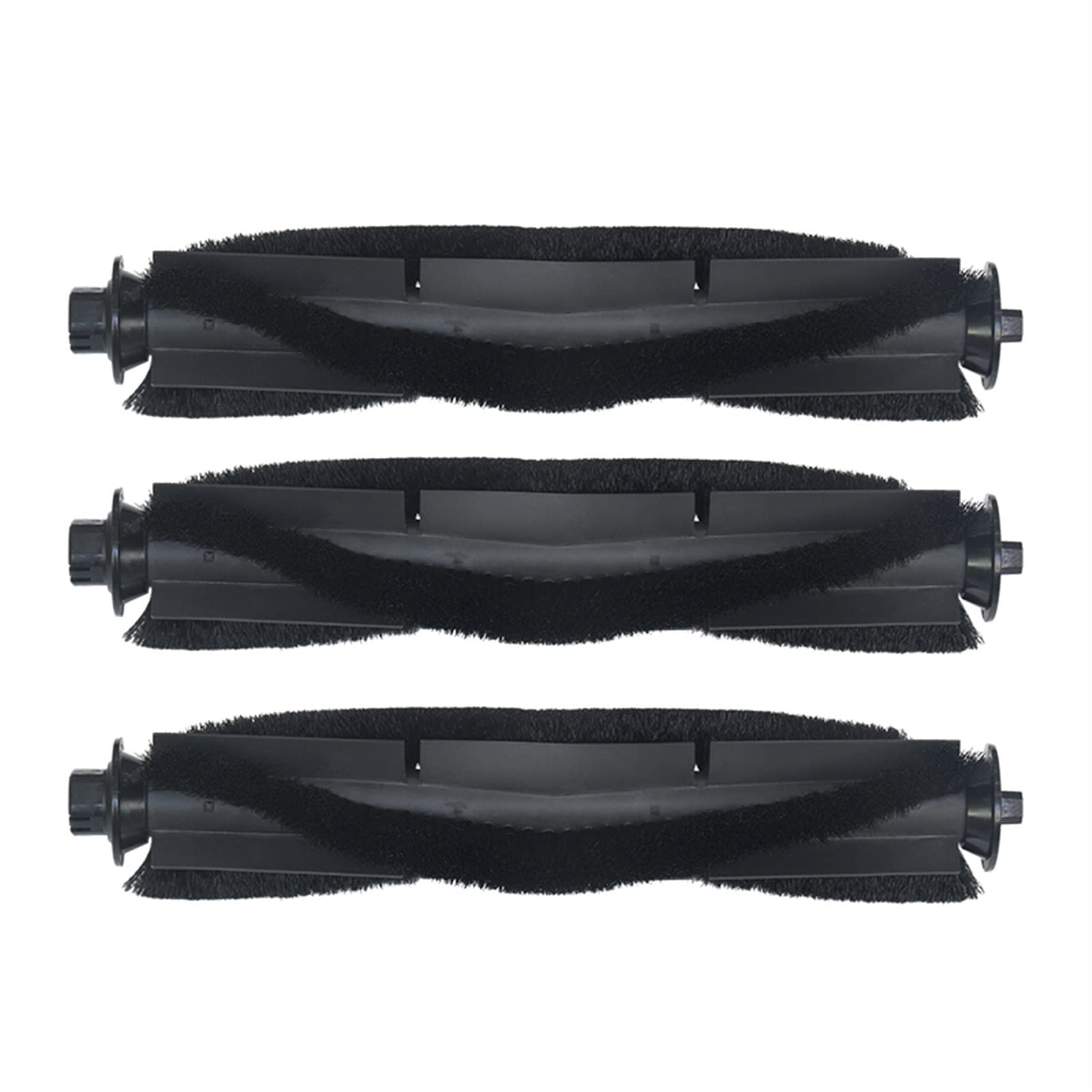 VIOMI S9 Compatible Vacuum Cleaner Roller Brush - 3 Pack Replacement Accessories for Robot Vacuum Cleaner (Black) | Perfect for Pet Hair, Hard Floors & Daily Cleaning