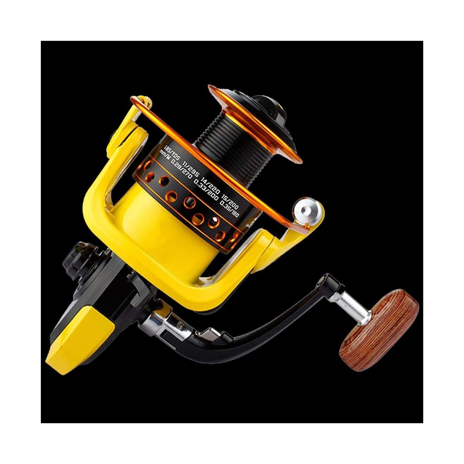 Premium 12 Ball Bearing Spinning Fishing Reel - 5.2:1 Gear Ratio Metal Spool 5000 Series - Saltwater & Freshwater Fishing Gear for Bass, Trout, Carp - Ideal for Surf Casting, Boat Fishing & Shore Angling