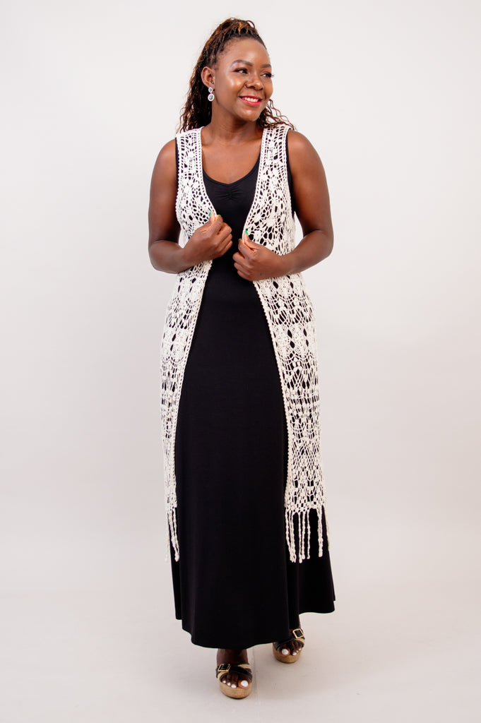 Elegant White Lace Vest for Women - Fashionable Summer Layering Piece - Perfect for Weddings, Beach Outfits & Casual Wear