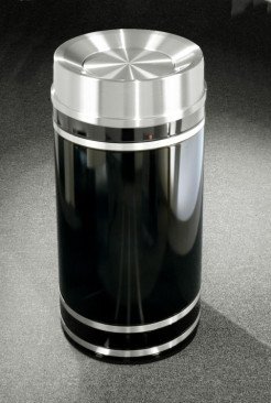 Monte Carlo 16 Gallon Powder Coated Tip Action Receptacle - Durable Trash Can for Kitchen, Office & Outdoor Use