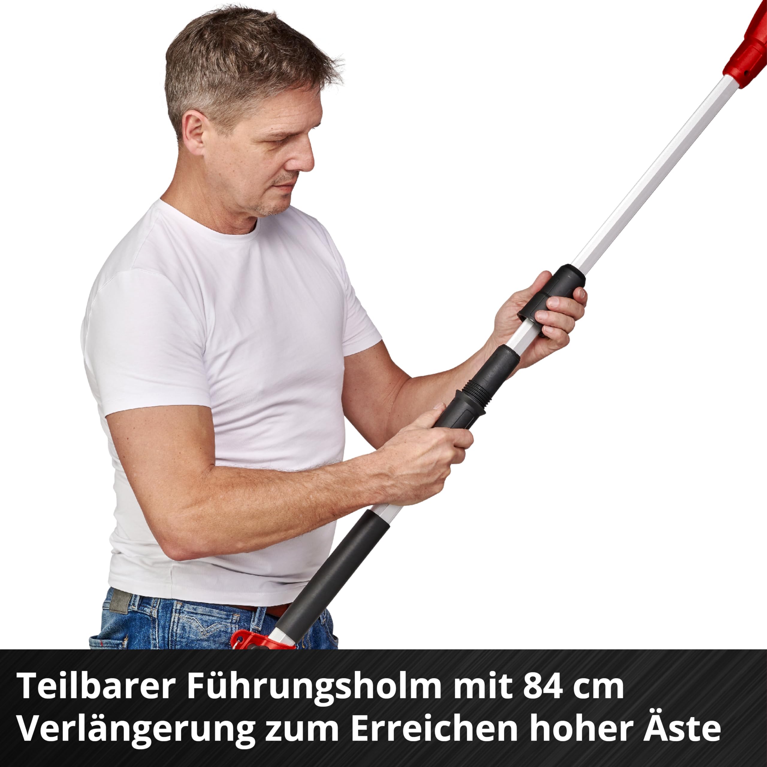 Einhell GC-LC 18/20 Li T-Solo Cordless Pole Chainsaw - 18V Lithium-Ion Battery (Not Included), 20cm Bar Length, 30° Tiltable Motor Head, Extension Pole, Metal Gear - Perfect for Tree Trimming, Pruning & Yard Maintenance