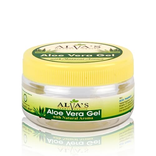 ALVAS 100% Pure Aloe Vera Gel for Skin & Hair Care - Soothes Sunburn, Hydrates Dry Skin, Promotes Hair Growth - Perfect for Face, Body & Scalp