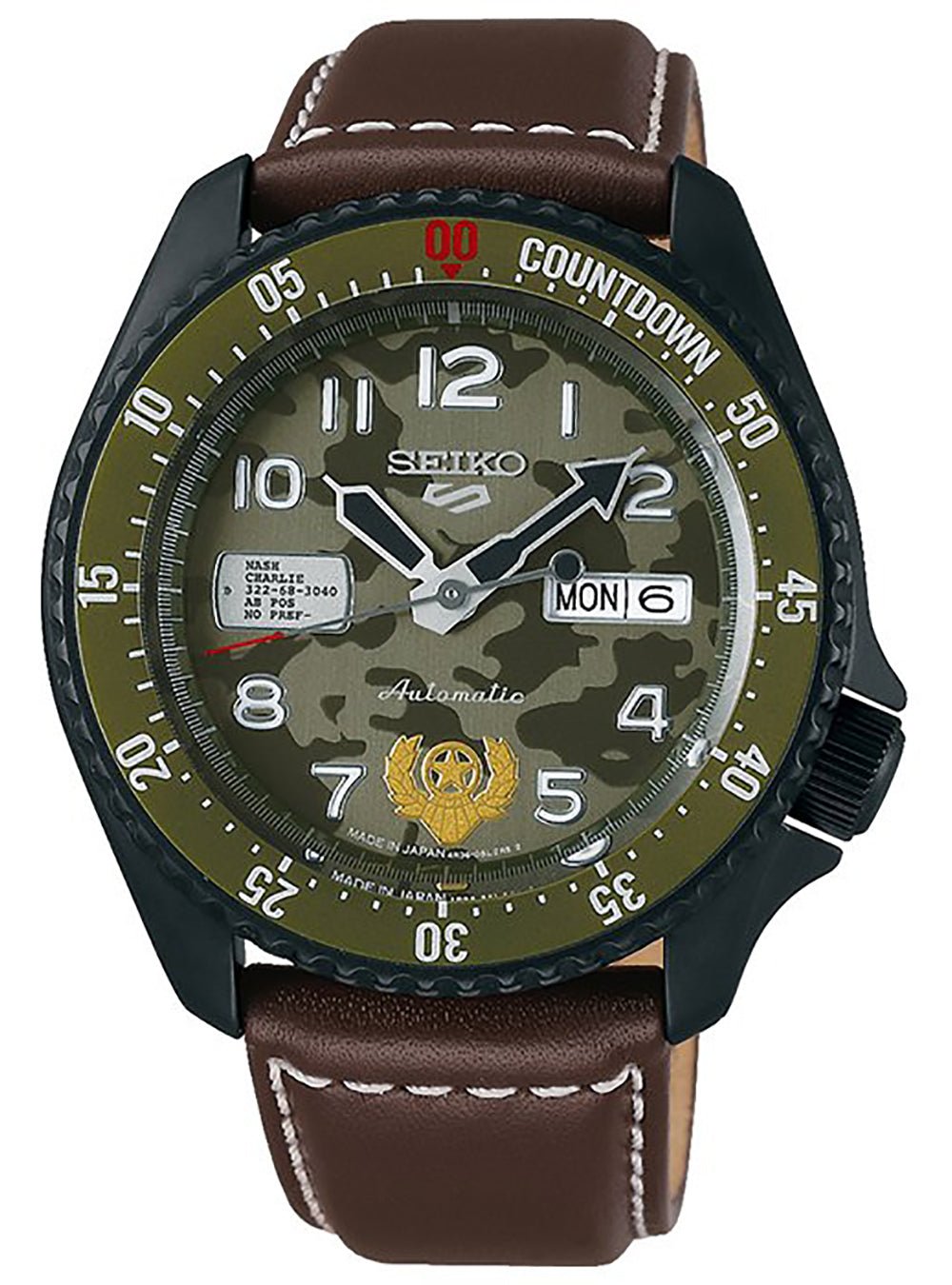 SEIKO 5 Sports Street Fighter V Limited Edition Guile Model SBSA081 Automatic Watch - Japan Made JDM - Perfect for Collectors & Street Fighter Fans
