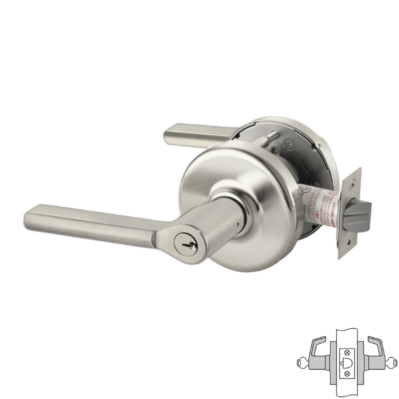 Corbin Russwin CLX3332 102D Commercial Grade Cylindrical Door Lock - Institutional Function with Decorative Lever & Multiple Core Options - Ideal for Schools, Hospitals & Office Buildings