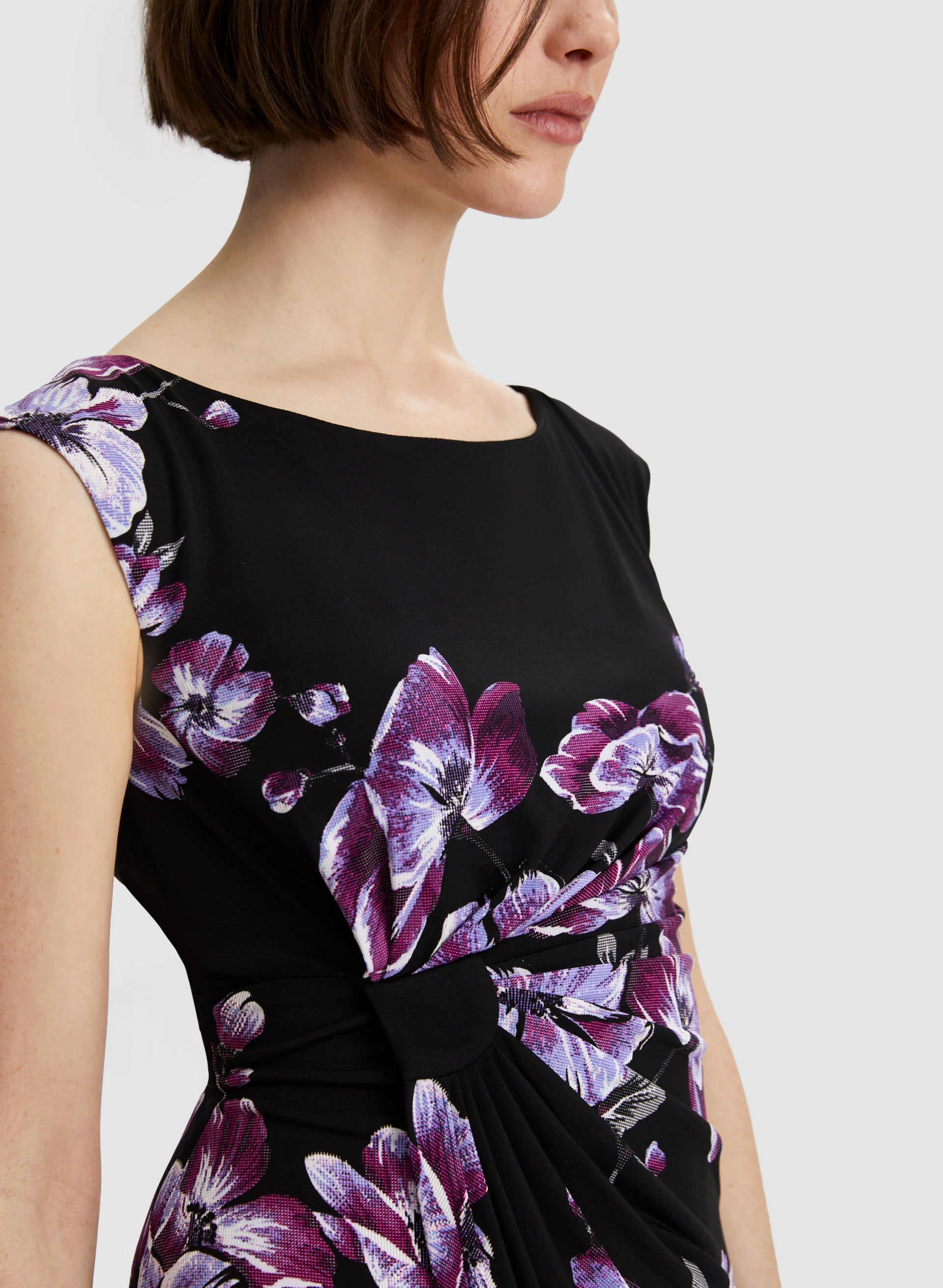 Floral Print Pleated Dress for Women - Elegant Summer Midi Dress with Ruffle Sleeves | Perfect for Weddings, Parties & Office Wear