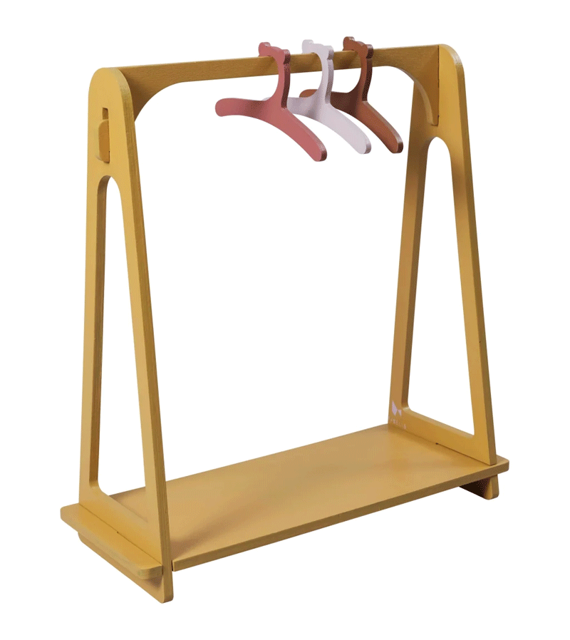 Fabelab Doll Clothes Rack - Organize & Display Outfits for 18