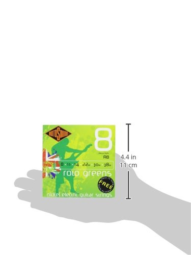 Rotosound R8 Electric Guitar Strings Set - High-Quality Nickel Wound for Bright Tone & Longevity - Perfect for Rock, Blues & Studio Recording