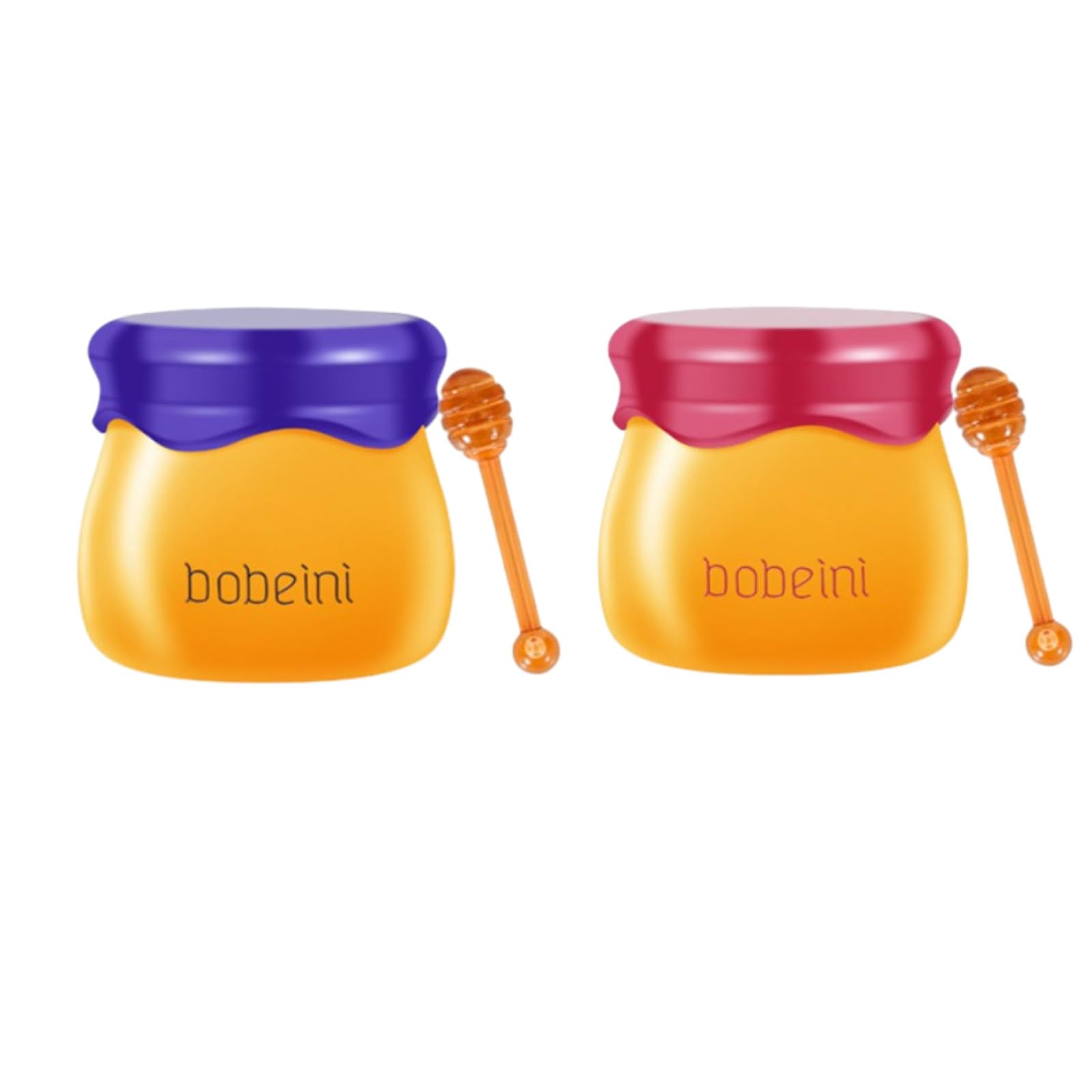 Bobeini Honey Lip Mask for Overnight Hydration - 2 Pack Moisturizing Lip Care Treatment with Natural Honey Extract | Perfect for Dry Lips, Nighttime Lip Therapy & Daily Lip Care Routine